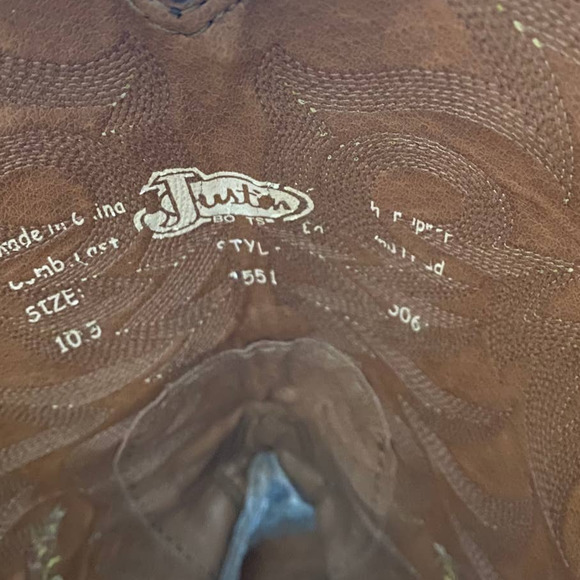 Justin Boots Brown Western Boots Men\'s Size 10.5 main image 7